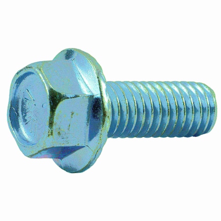 Midwest Fastener Grade 5, 3/8"-16 Flange Bolt, Zinc Plated Steel, 1 in L, 8 PK 34805